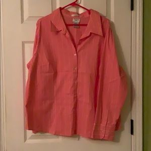 Coral button down